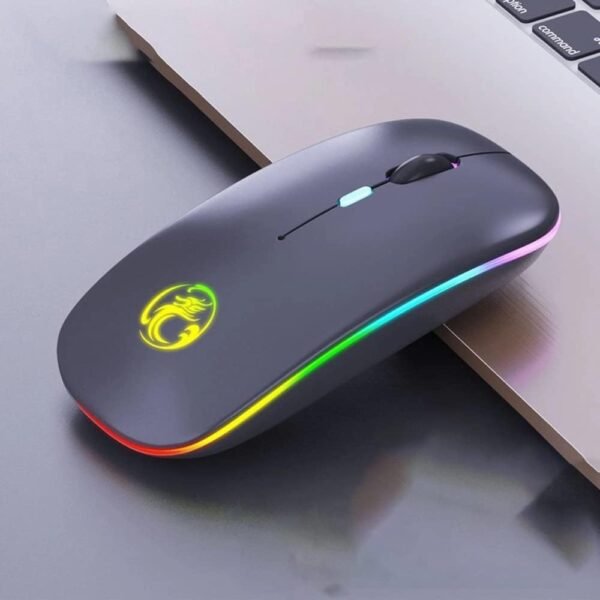 Mouse Sem Fio Recarregável Sem Fio Led Rgb 2.4ghz 1600 DPI 10 m PC Notebook Mac Win - Image 2