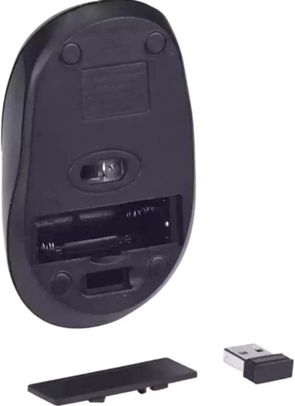 Mouse Sem Fio Óptico 2.4 GHz Com Receptor USB, Até 10 Metros De Alcance, Confortável e Ergonômico (KRV Magazine)(Preto) - Image 6