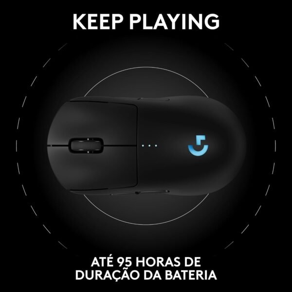 Mouse Gamer Sem Fio Logitech G PRO 2 com Tecnologia LIGHTSPEED, Design Ambidestro,4 Botões Programáveis, Sensor HERO 2 com DPI de 32K, RGB LIGHTSYNC e Switches LIGHTFORCE- Preto - Image 7