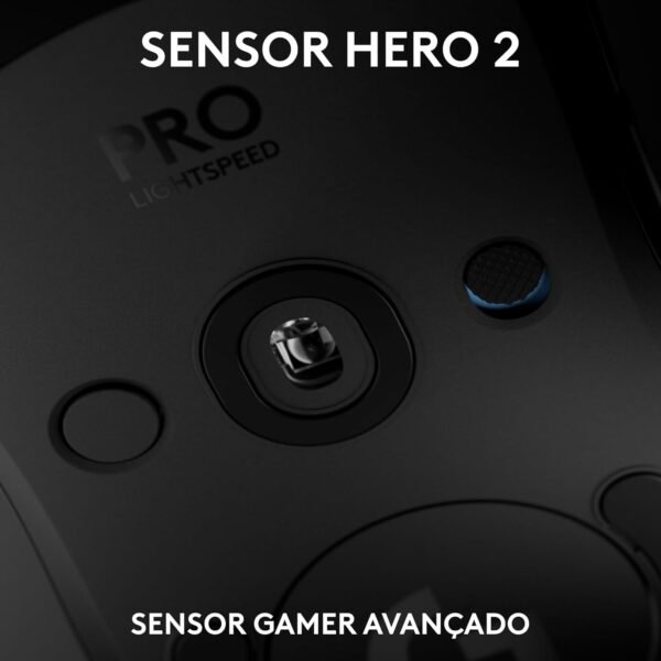 Mouse Gamer Sem Fio Logitech G PRO 2 com Tecnologia LIGHTSPEED, Design Ambidestro,4 Botões Programáveis, Sensor HERO 2 com DPI de 32K, RGB LIGHTSYNC e Switches LIGHTFORCE- Preto - Image 4