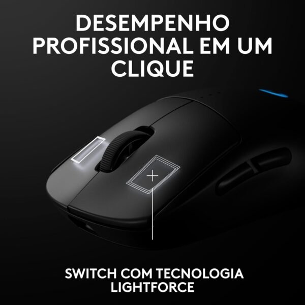 Mouse Gamer Sem Fio Logitech G PRO 2 com Tecnologia LIGHTSPEED, Design Ambidestro,4 Botões Programáveis, Sensor HERO 2 com DPI de 32K, RGB LIGHTSYNC e Switches LIGHTFORCE- Preto - Image 6
