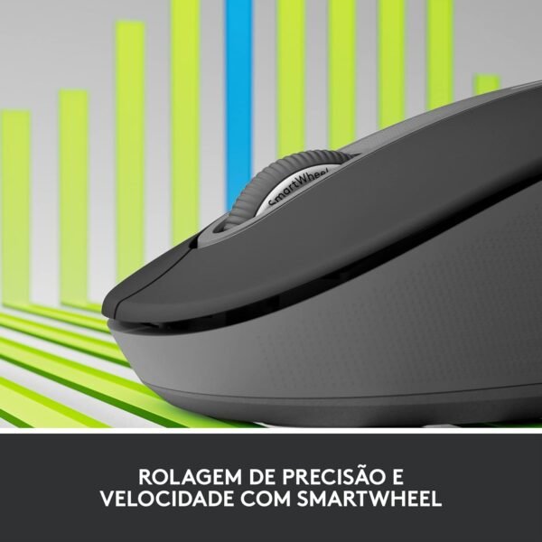 Mouse Sem Fio Logitech Signature M650 com Design de Tamanho Compacto, Clique Silencioso, Botões Laterais Personalizáveis, Conexão USB e Bluetooth - Grafite - Image 2