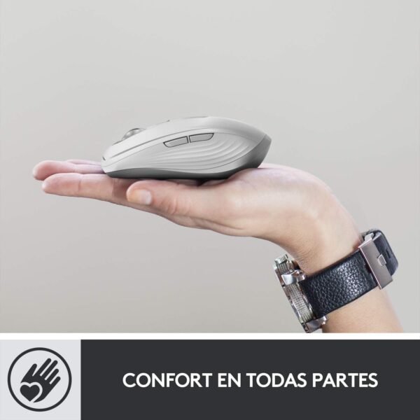 Mouse sem fio Logitech MX Anywhere 3 Compacto, Confortável, Uso em Qualquer Superfície, USB Unifying ou Bluetooth, Recarregável para Apple Mac, iPad, Windows PC, Linux, Chrome - Rosa - Image 3