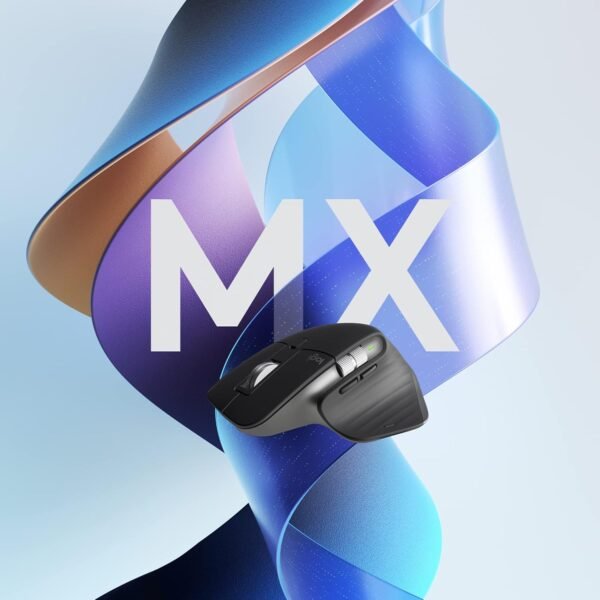 Mouse sem fio Logitech MX Master 3S com Sensor Darkfield para Uso em Qualquer Superfície, Design Ergonômico, Clique Silencioso, Conexão USB ou Bluetooth - Cinza Claro - Image 8
