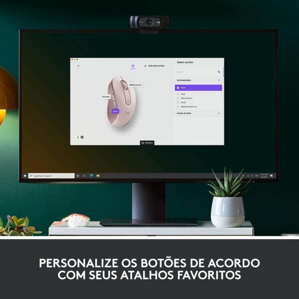 Mouse Sem Fio Logitech Signature M650 com Design de Tamanho Compacto, Clique Silencioso, Botões Laterais Personalizáveis, Conexão USB e Bluetooth - Rosa - Image 6