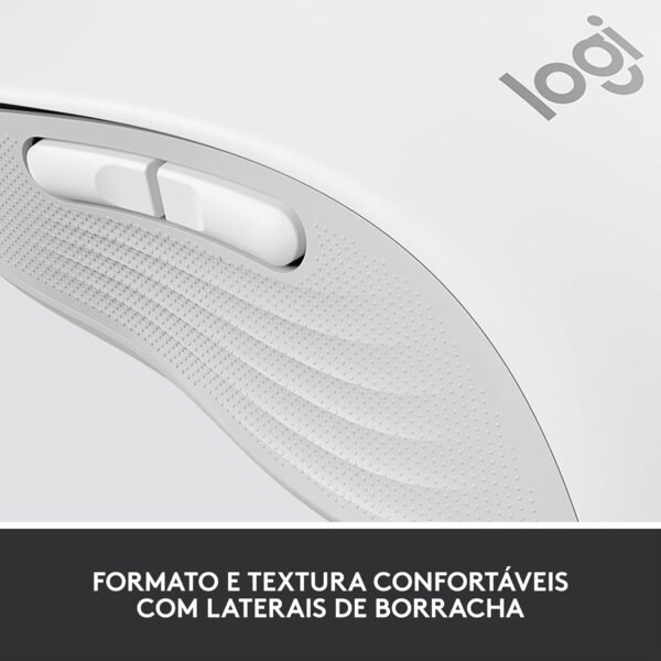 Mouse Sem Fio Logitech Signature M650 com Design de Tamanho Compacto, Clique Silencioso, Botões Laterais Personalizáveis, Conexão USB e Bluetooth - Branco - Image 9