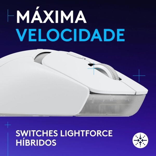 Mouse Gamer Sem Fio Logitech G G309 Lightspeed Branco - Image 2