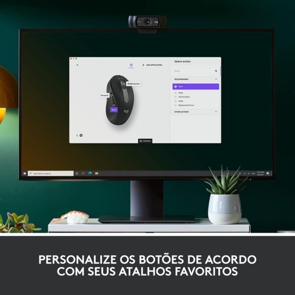 Mouse Sem Fio Logitech Signature M650 com Design de Tamanho Compacto, Clique Silencioso, Botões Laterais Personalizáveis, Conexão USB e Bluetooth - Grafite - Image 6