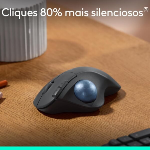 Mouse sem fio Logitech Trackball ERGO M575S com Cliques Silenciosos, Controle Fácil do Polegar, Rastreamento Preciso e Suave, Conexão Bluetooth e USB Logi Bolt - Compatível com PC/Mac - Image 7