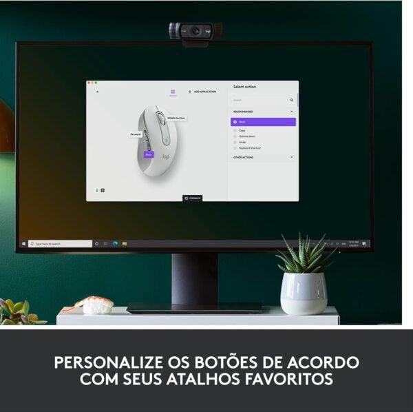 Mouse Sem Fio Logitech Signature M650 com Design de Tamanho Compacto, Clique Silencioso, Botões Laterais Personalizáveis, Conexão USB e Bluetooth - Branco - Image 6