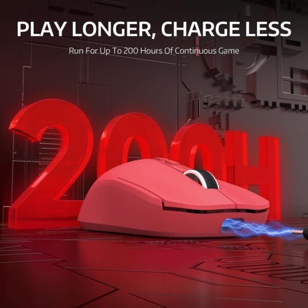 Mouse para jogos ATTACK SHARK X6 49g Superlight sem fio com base de carregamento RGB magnético, mouse ultraleve PixArt PAW3395, 26000DPI, mouse sem fio/com fio BT/2.4G, bateria de 200 horas para - Image 8