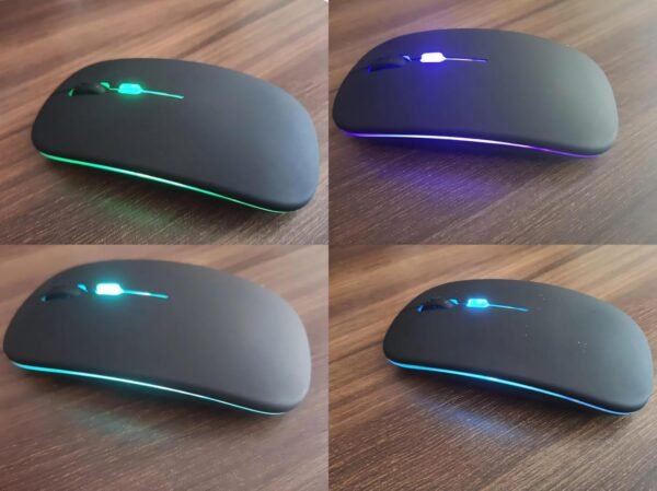 Mouse Sem Fio Recarregável Linha Prime (Preto), Conexão Dual Bluetooth 5.0/USB 2.4GHz, DPI Ajustável, Design Ergonômico com LED RGB. Desempenho Premium em Qualquer Dispositivo. - Image 7