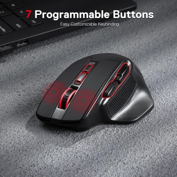 Mouse Gamer Redragon Bullseye Pro, Wireless 2.4GHz Cabo ou Bluetooth, RGB, 7 Botões, 26000DPI, Preto - M806RGB-PRO - Image 6