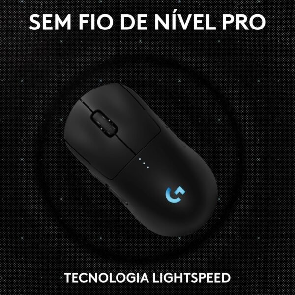 Mouse Gamer Sem Fio Logitech G PRO 2 com Tecnologia LIGHTSPEED, Design Ambidestro,4 Botões Programáveis, Sensor HERO 2 com DPI de 32K, RGB LIGHTSYNC e Switches LIGHTFORCE- Preto - Image 5