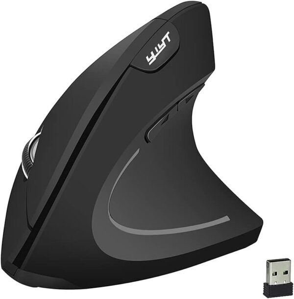 Mouse Ergonômico 2.4G sem fio mouse vertical ergonômico mouse vertical mouse vertical mouse óptico 3 níveis de DPI conveniente/plug & play preto