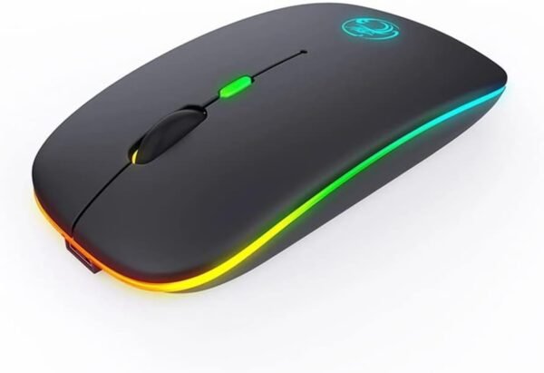 Mouse Sem Fio Recarregável Sem Fio Led Rgb 2.4ghz 1600 DPI 10 m PC Notebook Mac Win