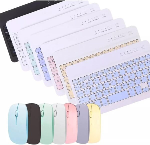 VITX Kit Teclado E Mouse Sem Fio Bluetooth Colorido Para Tablet Pc iPad (ROXO)