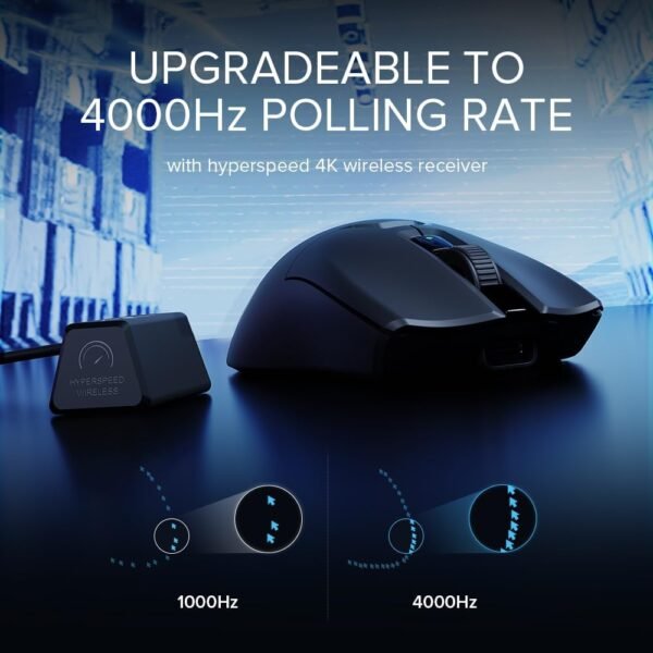 Delux M800ultra Mouse Gamer Sem Fio, PAW3395 COM 26000DPI, NORDIC 52840 MCU, 55G LOVE, 120 HORAS DE RESISTÊNCIA, CONEXIOO TRIMODO, TAXA DE PESQUISA DE 1000 Hz (600MAH-PRETO) - Image 5