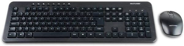 Kit Teclado e Mouse Sem Fio Recarregável multimídia conexão USB Bateria de litio 200mah 1600dpi Ajustável clique silencioso preto - tc250 - Image 3