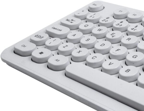 OEX COMBO POP+ Teclado e Mouse Sem Fio 1600 DPI TM410 - Teclas Redondas - Branco - Image 2