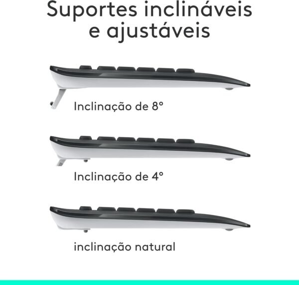 Combo Teclado e Mouse sem fio Logitech MK540 com Teclado com Apoio para as Mãos, Teclas de Mídia de Fácil Acesso, Mouse Ambidestro, Conexão USB, Pilhas Inclusas e Layout ABNT2 - Image 6