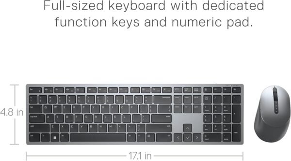 Teclado e Mouse Bluetooth Multi-Dispositivos Dell Premier KM7321W - ABNT2 - Image 3