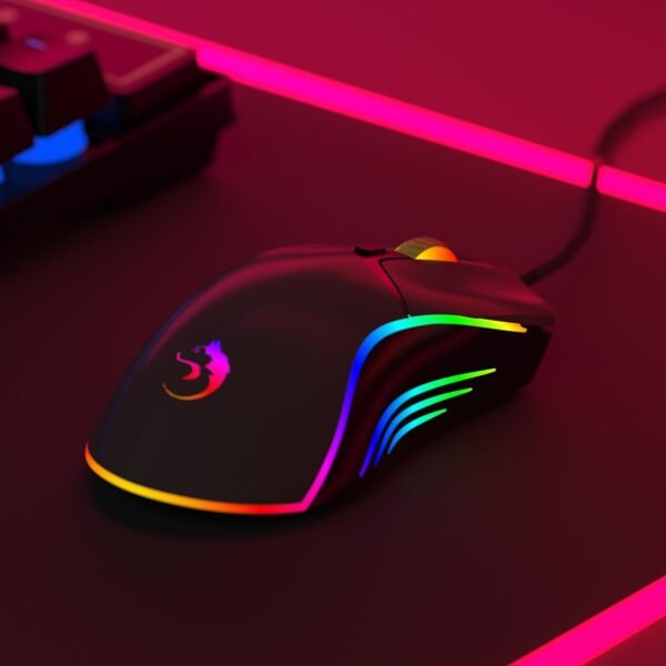 Mouse Gamer Fade RGB 8000DPI Com Software 7 Botões Programáveis ​​DPI Ajustável Sensor Gamer Ozzix para PC Notebook PS4 PS5 Xbox - Image 5