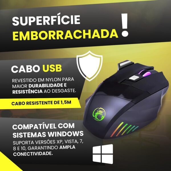 Jogador de camundongo anúbis 7 botões para pc jogos trabalho estudos 32000 dpi ajustável com led rgb alta precisão e velocidade super rápido anatómico antideslizante clique duplo pabo reforfoto premium premium premium premium premium premium premium - Image 4