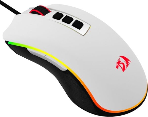 Mouse Gamer Redragon Cobra V2 Edição Especial Cypher Branco e Preto RGB M711A-RGB - Image 3
