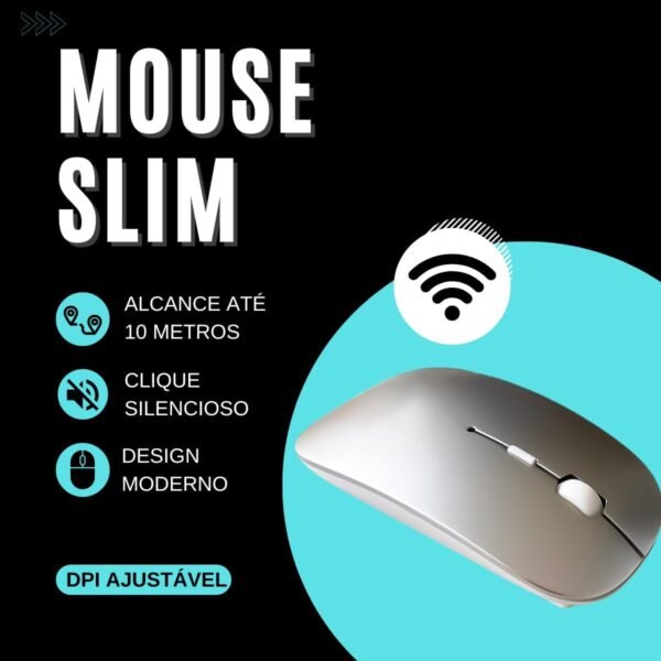 Kit Teclado e Mouse Sem Fio 2,4 GHz CONEXão sem fio Combo Combo Combo ptico Ultra fino abnt2 com Tecla Ç Ç em Portugues Padrão layout Brasileiro - Image 3