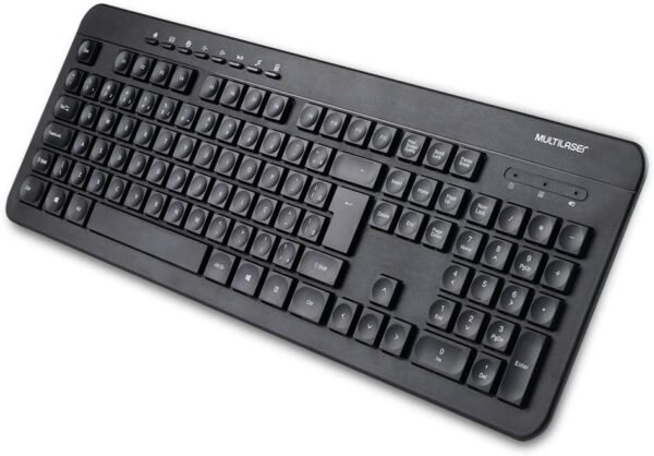 Kit Teclado e Mouse Sem Fio Recarregável multimídia conexão USB Bateria de litio 200mah 1600dpi Ajustável clique silencioso preto - tc250 - Image 4