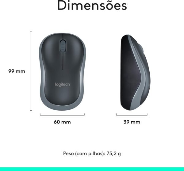 Combo Teclado e Mouse Sem Fio Logitech Mk270 Com Teclas de Míndia de Fácil ACESSO, CONEXÃO USB, PILHAS Inclusas E Layout ABNT2 - Image 9