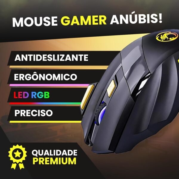 Jogador de camundongo anúbis 7 botões para pc jogos trabalho estudos 32000 dpi ajustável com led rgb alta precisão e velocidade super rápido anatómico antideslizante clique duplo pabo reforfoto premium premium premium premium premium premium premium - Image 2