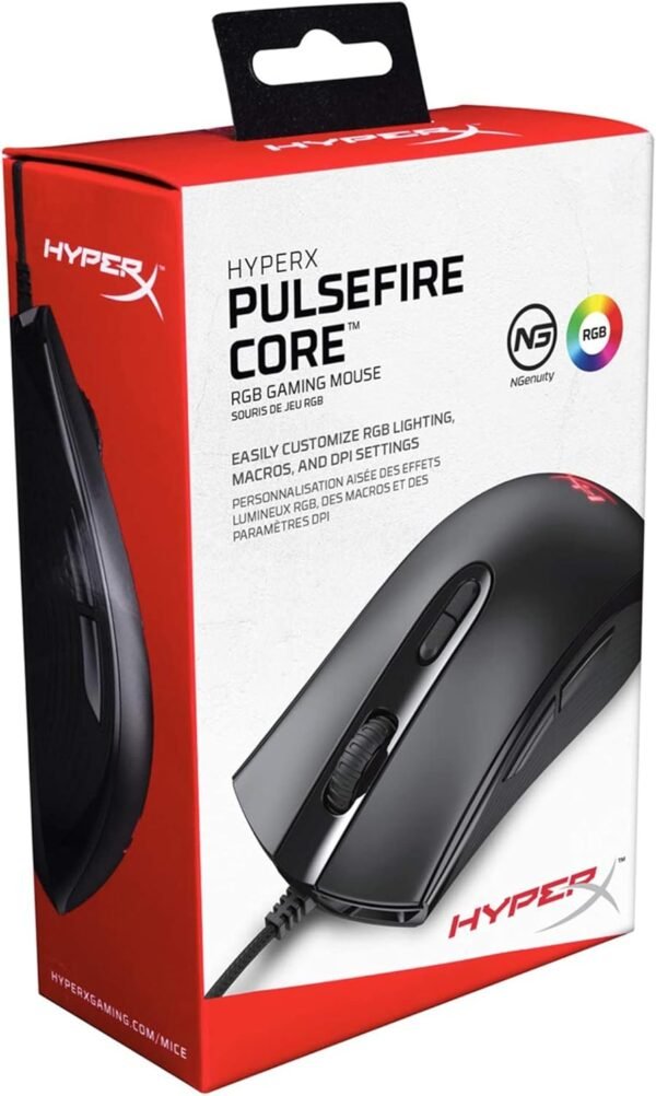 Mouse do Core de Pulsefire Hyperx Para Jogos, Preto, Até 6200 DPI - Image 6