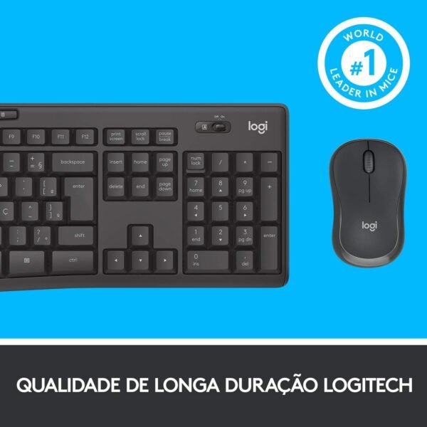 Combo Teclado e Mouse sem fio Logitech MK295 com Digitação e Clique Silencioso, Teclas de Mídia de Fácil Acesso, Conexão USB, Pilhas Inclusas e Layout ABNT2 - Image 9