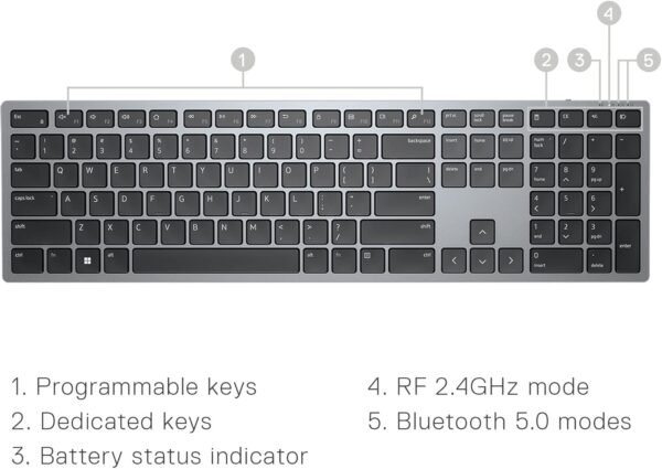 Teclado e Mouse Bluetooth Multi-Dispositivos Dell Premier KM7321W - ABNT2 - Image 4
