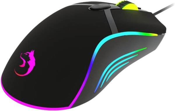 Mouse Gamer Fade RGB 8000DPI Com Software 7 Botões Programáveis ​​DPI Ajustável Sensor Gamer Ozzix para PC Notebook PS4 PS5 Xbox