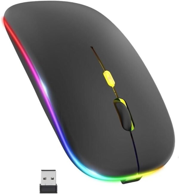 Mouse sem fio rgb jogador recarregável bluetooth ptico liderado colorido ergonônico USB 2.4 GHZ Alta precisão AJuste dpi