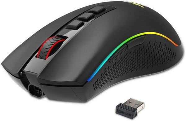 Jogador de mouse redragon cobra pro RGB, sem fio, SEM fio, 16000DPI, 8 Botões Programáveis, USB 2.4G - M711 Pro - Image 2