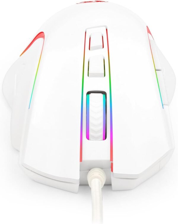Gamer Redragon Mouse Griffin Branco Com Led RGB - M607W, Unico - Image 7