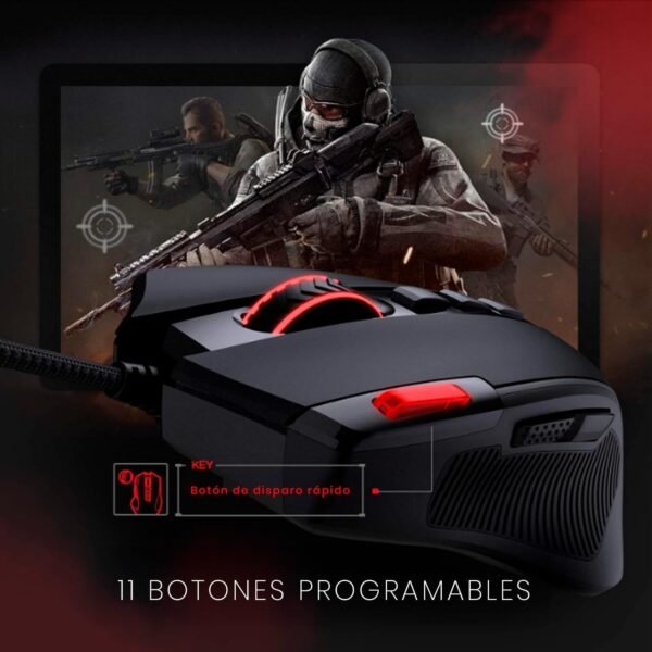 Gamer Redragon Predator RGB M612-RGB, Preto - Image 5