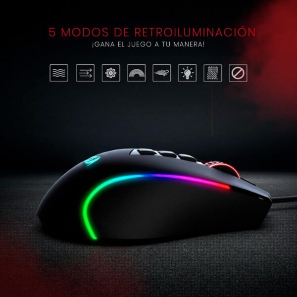 Gamer Redragon Predator RGB M612-RGB, Preto - Image 6