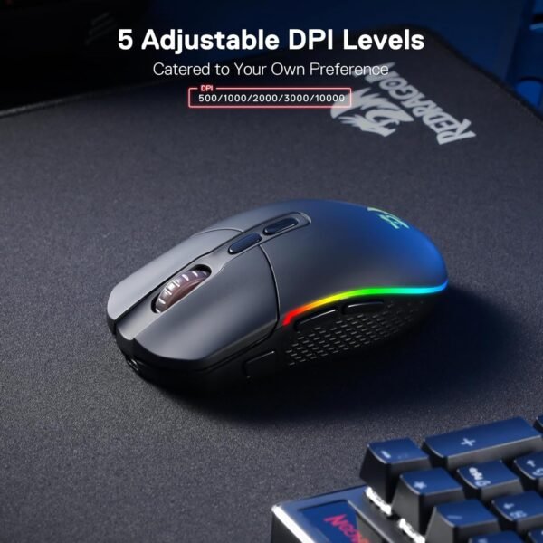 Mouse SEM Fio Redragon Invader pro preto - Image 4
