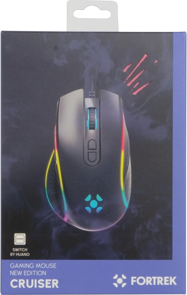 Mouse Gamer Cruiser New Edition RGB 12000 DPI 8 Botões Sensor Pixart fortrek - Image 4