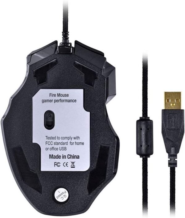 Mouse VX Gaming Black Widow 2400 dpi Ajustavel E 06 Botões Preto com Azul USB - GM104, Vinik, 28429 - Image 2