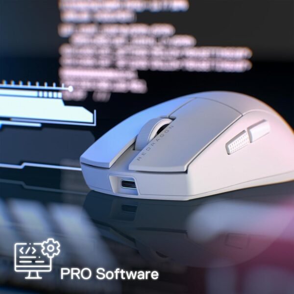 Gamer de mouse Redragon King Pro 4K 2600DPI Bluetooth sem fio 7 Botões Brnaco M916W-Pro-4k - Image 8
