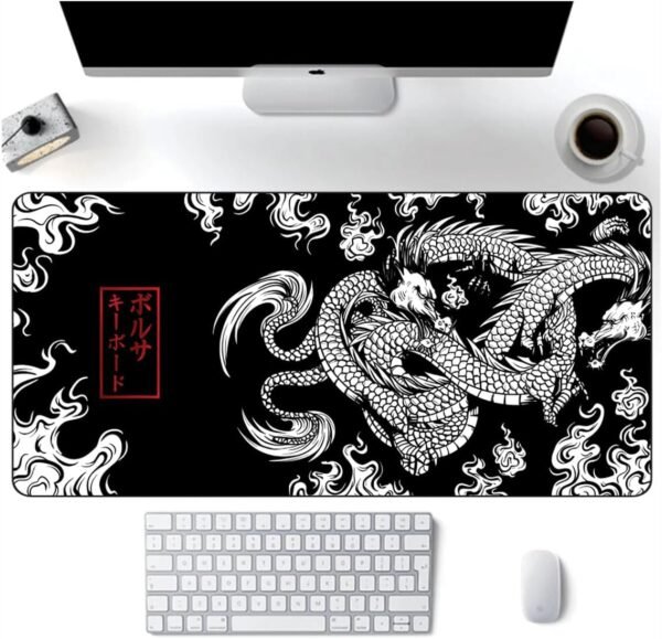 Mouse Pad Gamer Extra Grande Speed ​​Anti -Derrapante PROFISSÃO PROFissional Pad grande largura 60x30 - Dragão chines japonês - Image 2