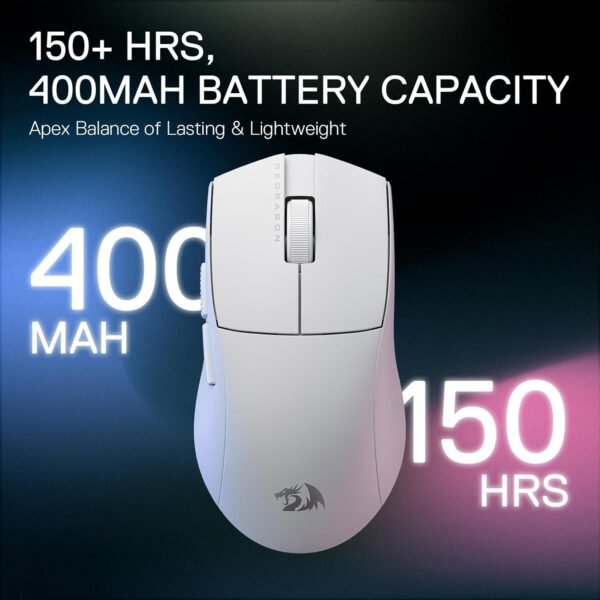 Gamer de mouse Redragon King Pro 4K 2600DPI Bluetooth sem fio 7 Botões Brnaco M916W-Pro-4k - Image 7