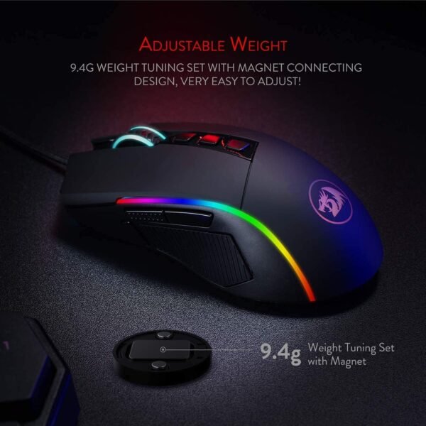 Redragon Mouse Gamer M721-Pro Lonewolf 2 Preto, Unico - Image 3