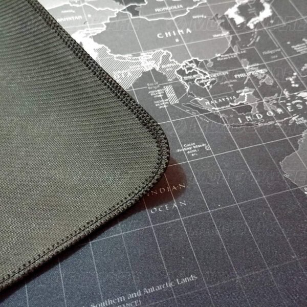 Mouse Pad Gamer Extra Grande 700x350x3mm Bordas Costuradas e Base Antiderrapante Exbom MP7035C MAPA Mundi - Image 2